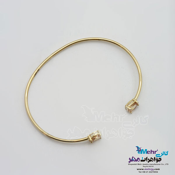 دستبند النگویی طلا - طرح اشکی