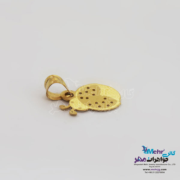 آویز طلا - طرح کفشدوزک