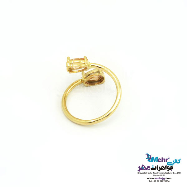 انگشتر طلا - طرح اشکی