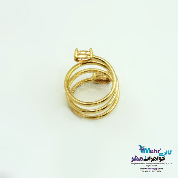 نیم ست طلا - دستبند و انگشتر - طرح اشکی