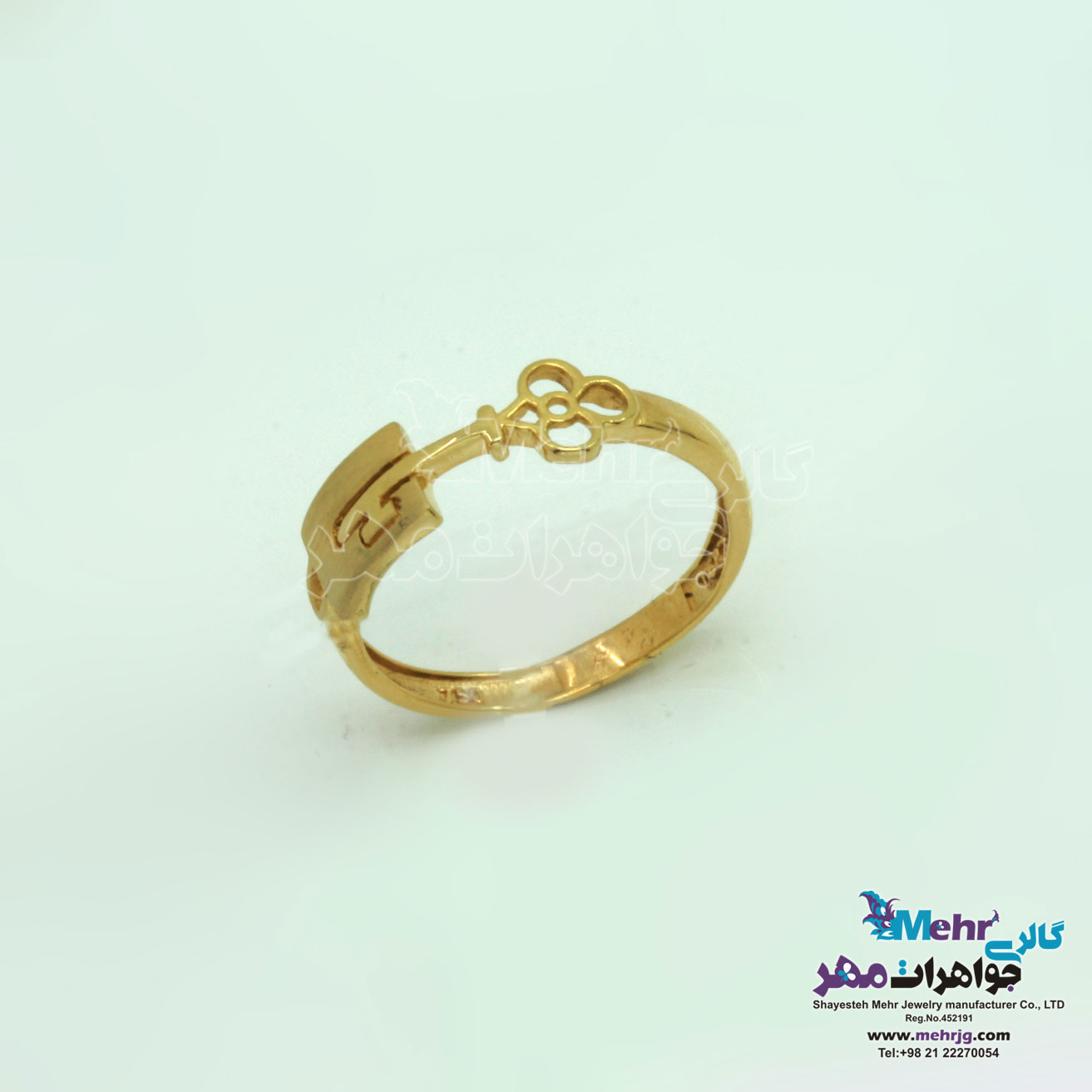 نیم ست طلا - دستبند و انگشتر - طرح کلید