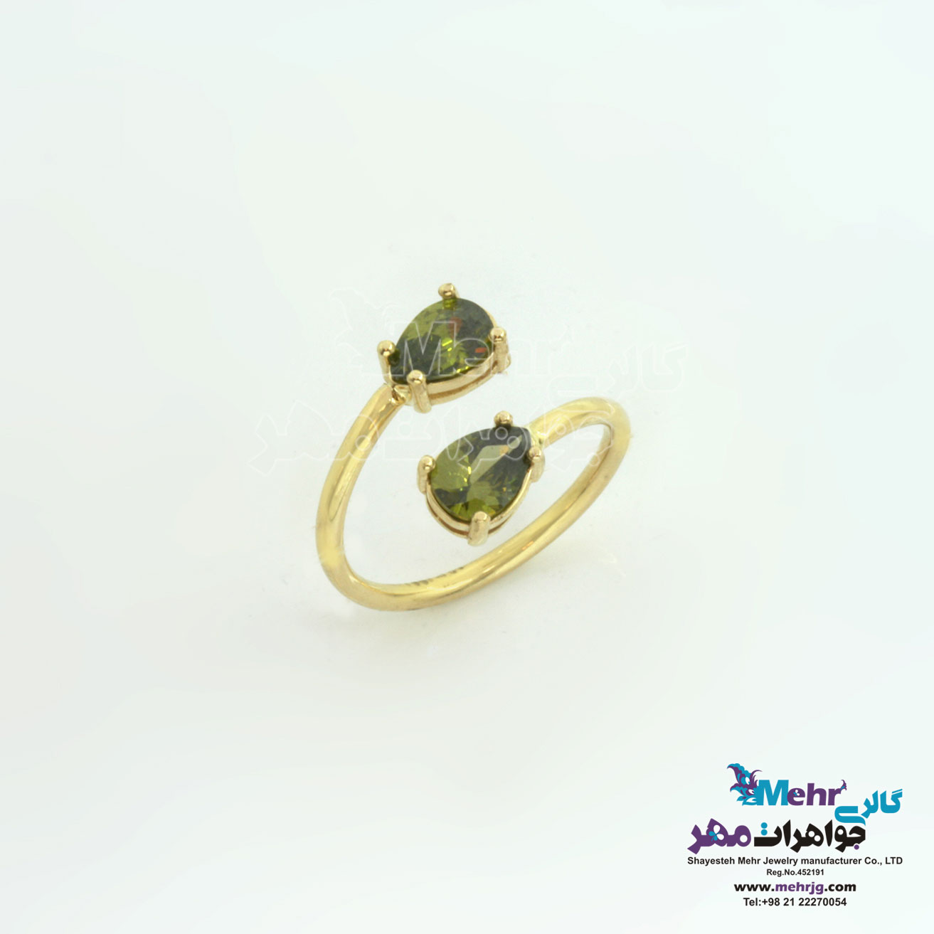 نیم ست طلا - دستبند و انگشتر - طرح اشکی