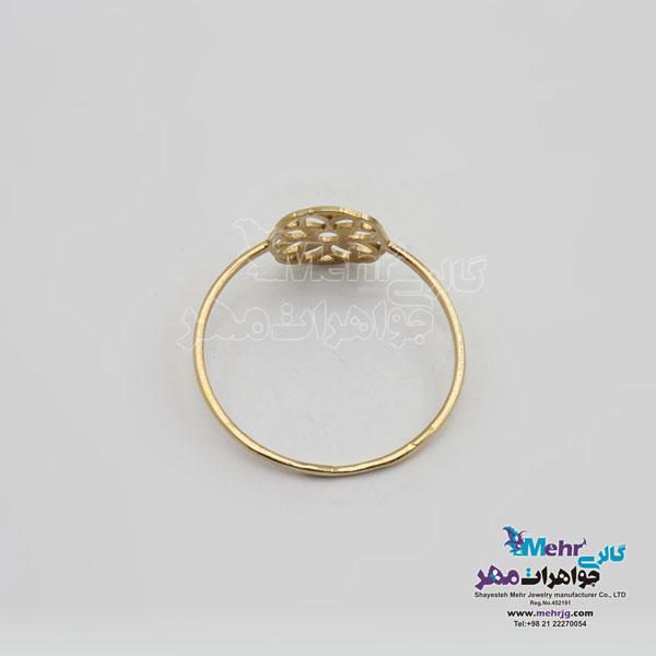 انگشتر طلا - طرح گل هشت پر