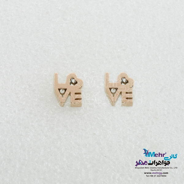 گوشواره طلا - طرح Love