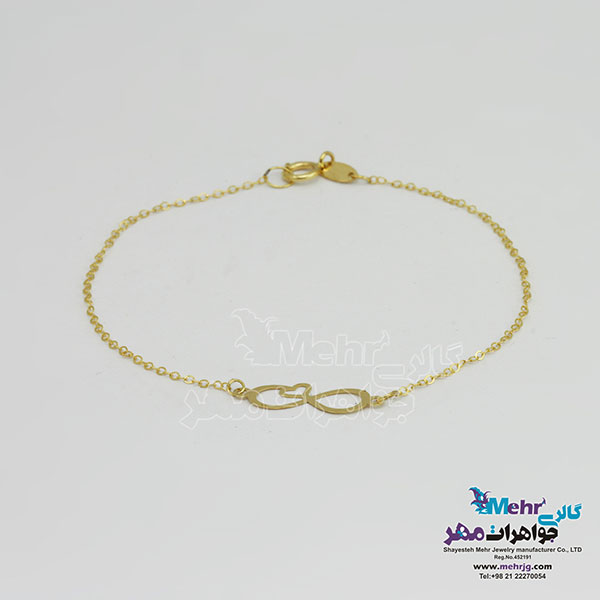 دستبند طلا - طرح بینهایت