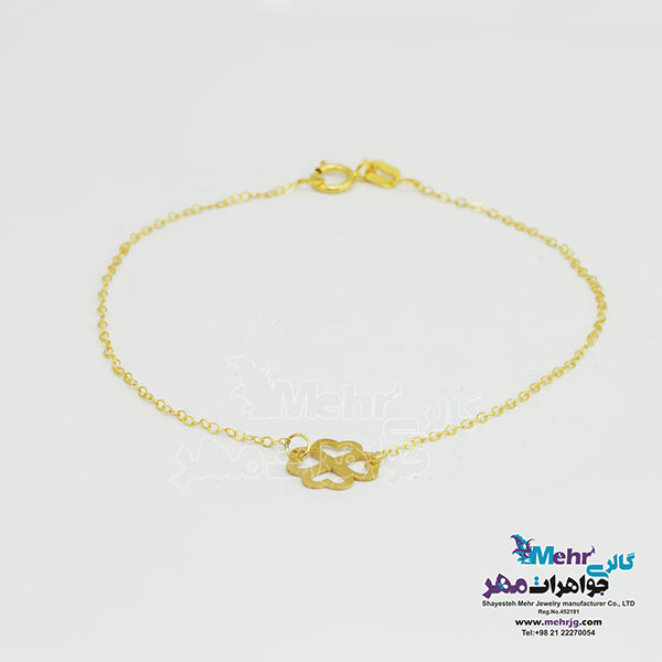 دستبند طلا - طرح شبدر چهار برگ