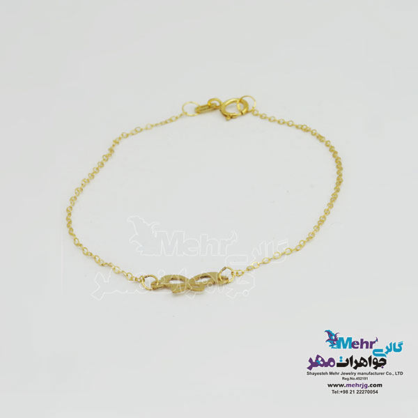 دستبند طلا - طرح پروانه