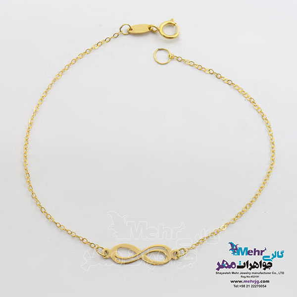 دستبند طلا - طرح بی نهایت