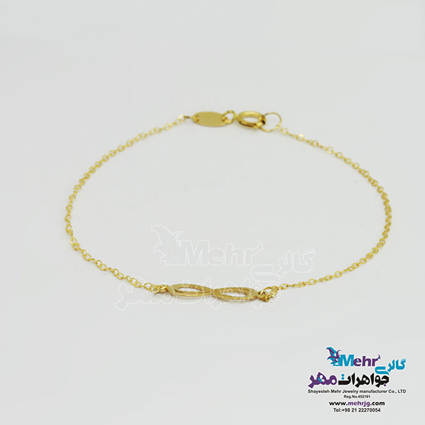 دستبند طلا - طرح بی نهایت