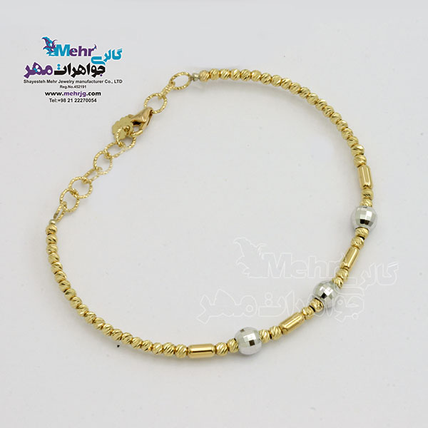 دستبند النگویی طلا - طرح گوی
