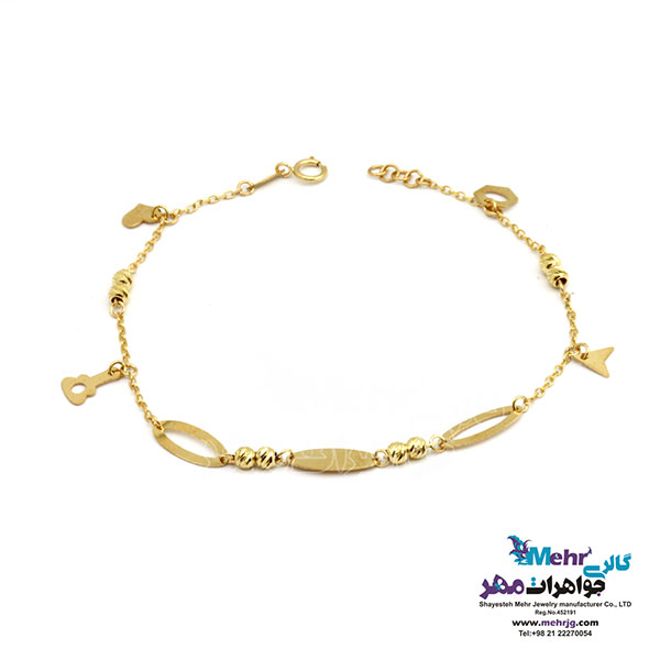 دستبند طلا - طرح هندسی