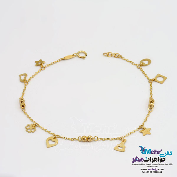دستبند طلا - طرح هندسی