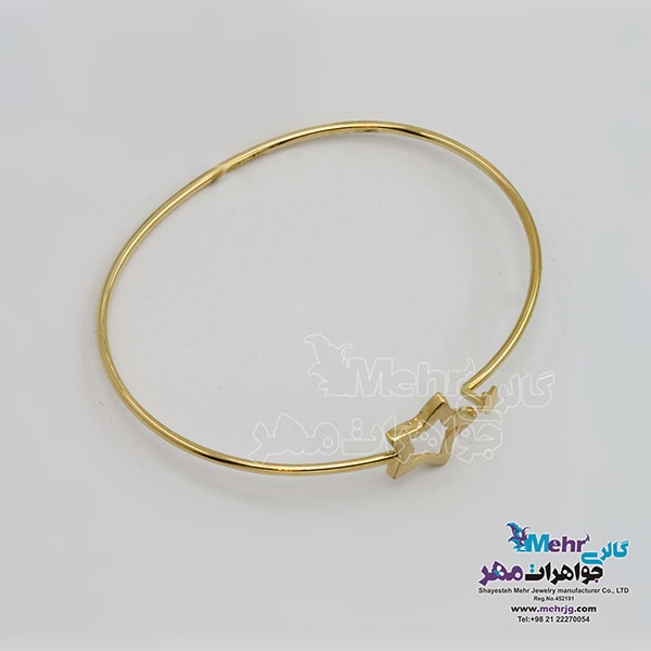 دستبند النگویی طلا - طرح ستاره