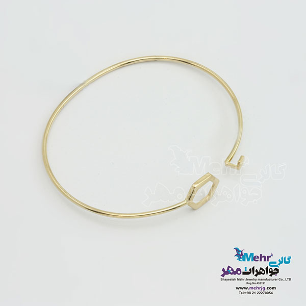 دستبند النگویی طلا - طرح هندسی