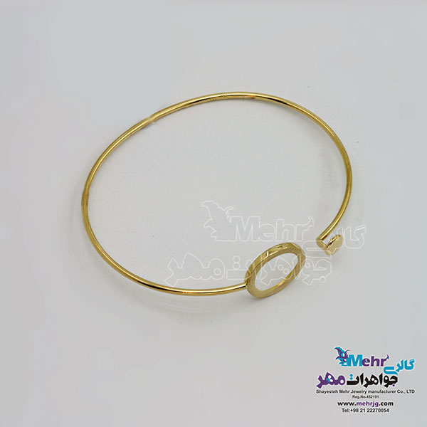 دستبند النگویی طلا - طرح هندسی