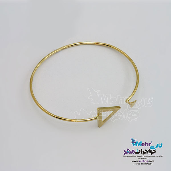 دستبند النگویی طلا - طرح هندسی