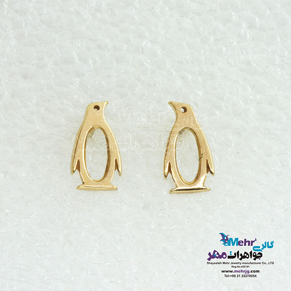 گوشواره طلا - طرح پنگوئن