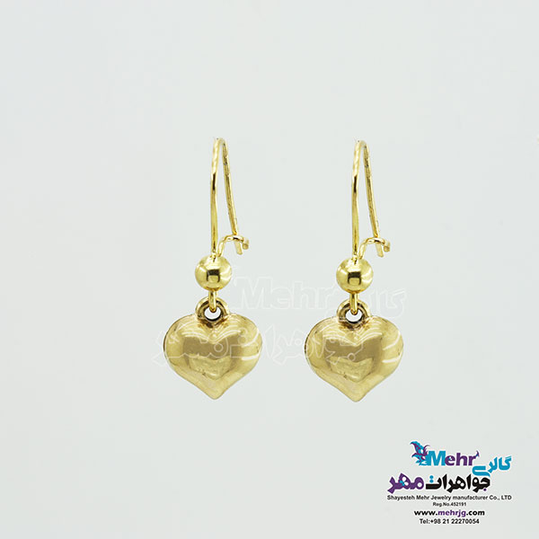 گوشواره طلا - طرح قلب