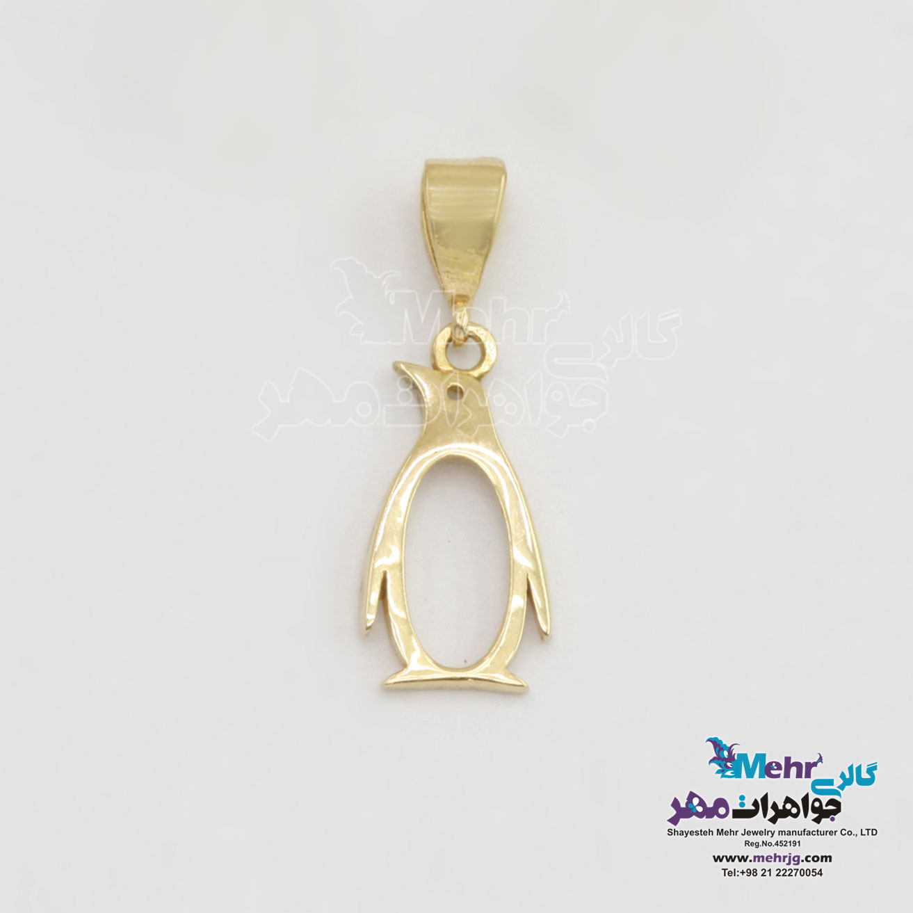 آویز طلا - طرح پنگوئن
