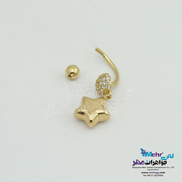 پیرسینگ طلا - طرح ستاره