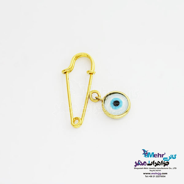 سنجاق سینه طلا - طرح چشم نظر