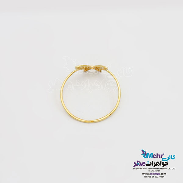 انگشتر طلا - طرح پروانه
