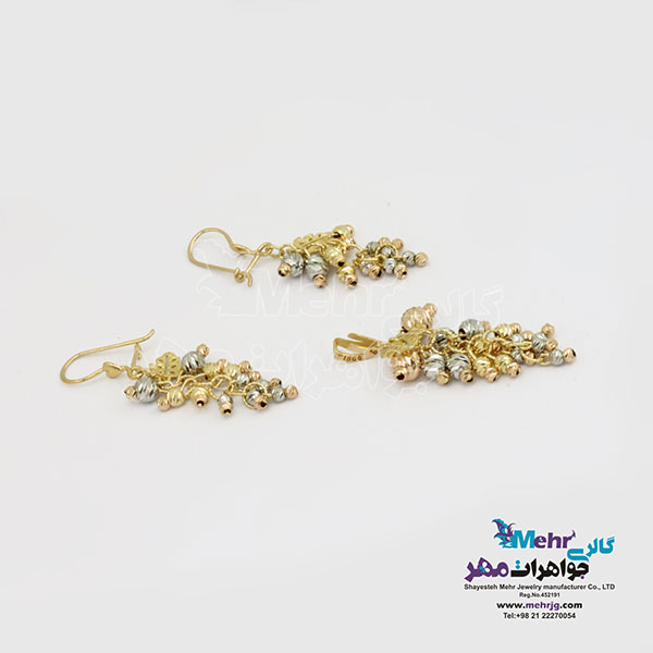 نیم ست طلا - آویز و گوشواره - طرح انگور