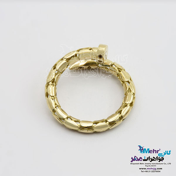 نیم ست طلا - آویز و انگشتر - طرح کارتیه