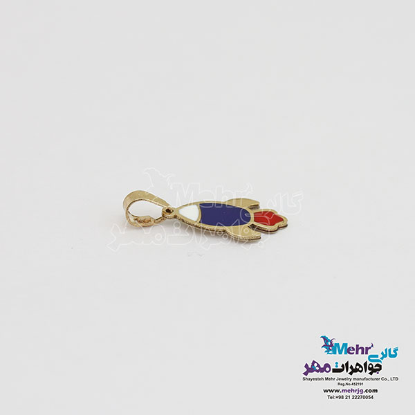 آویز طلا - طرح موشک