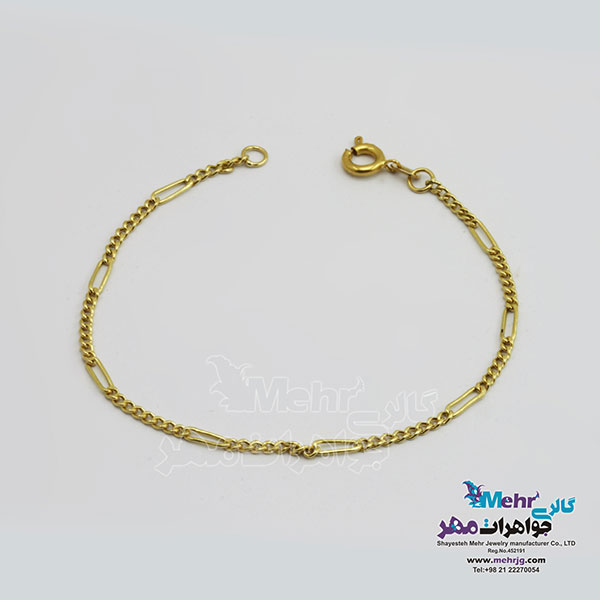 دستبند طلا - طرح فیگارو