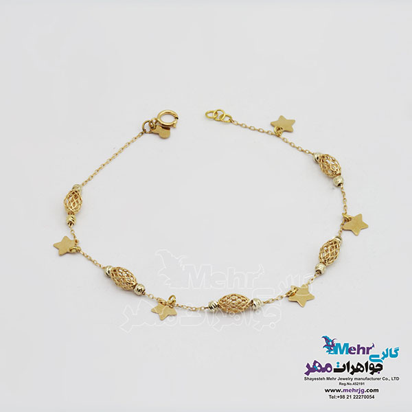 دستبند طلا - طرح ستاره