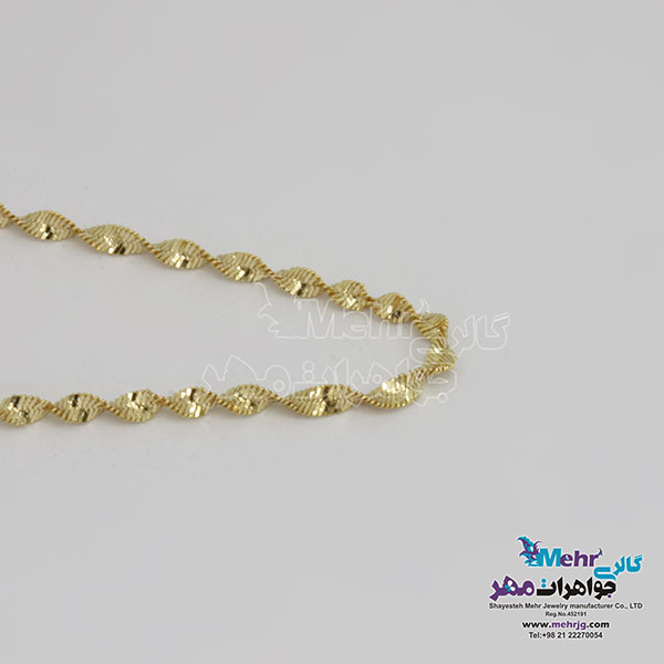 گردنبند طلا - طرح نفرتیتی پیچ