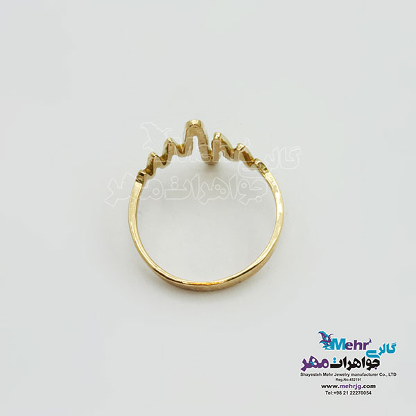 انگشتر طلا - طرح ضربان قلب