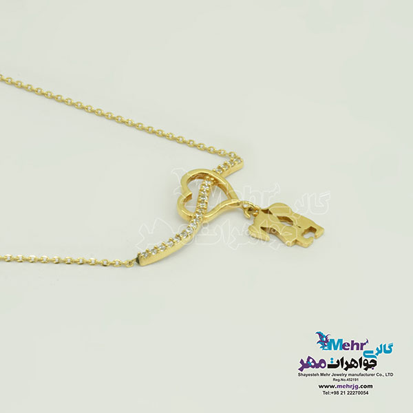 گردنبند طلا - طرح قلب