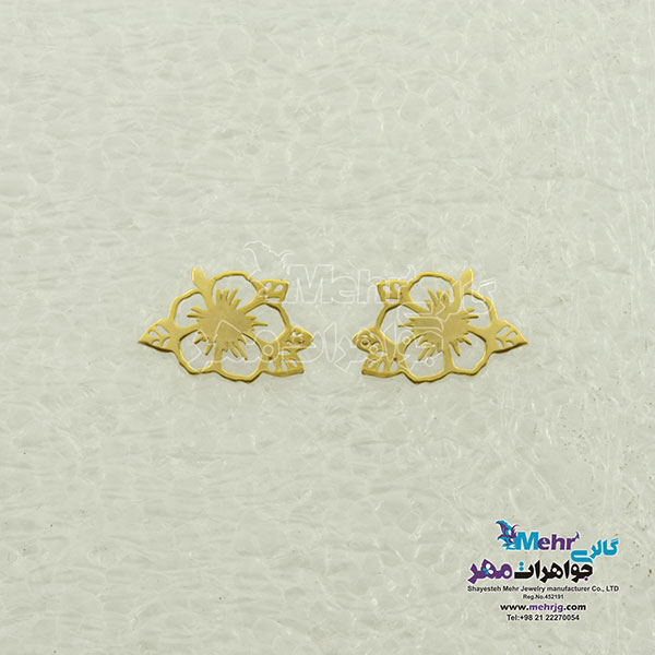 گوشواره طلا - طرح گل