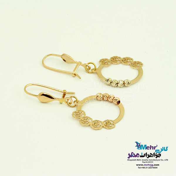 گوشواره طلا - طرح گل