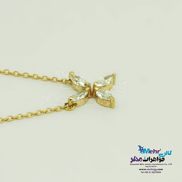 گردنبند طلا - طرح گل