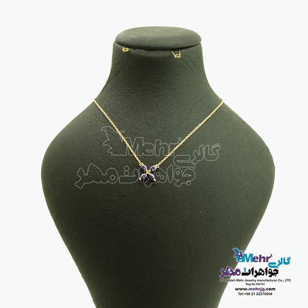 گردنبند طلا - طرح گل