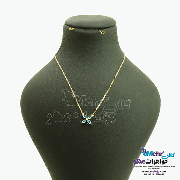 گردنبند طلا - طرح گل