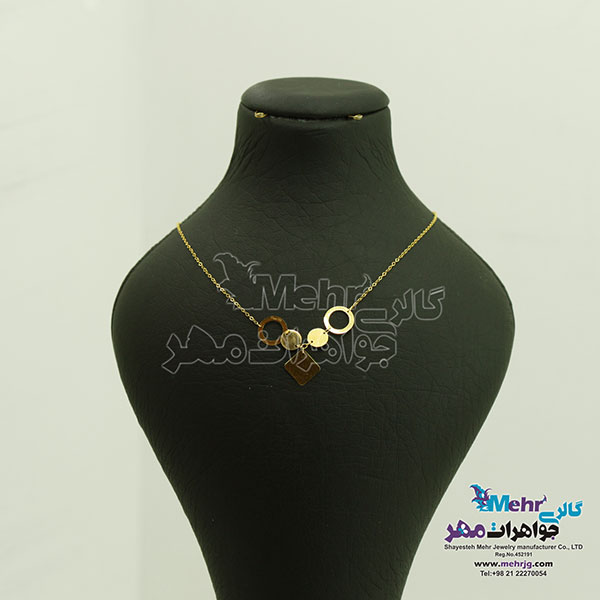 گردنبند طلا - طرح هندسی