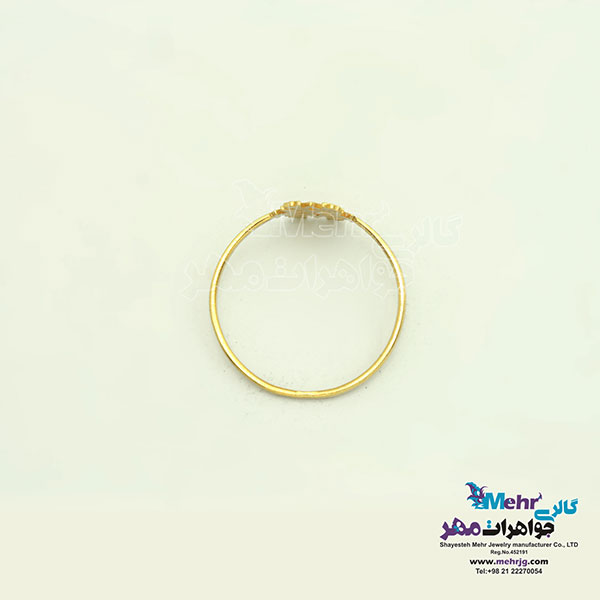 انگشتر طلا - طرح برف