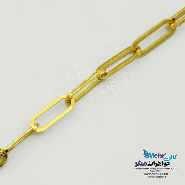 زنجیر طلا - طرح حلقه های تو در تو طول 44 سانتی متر