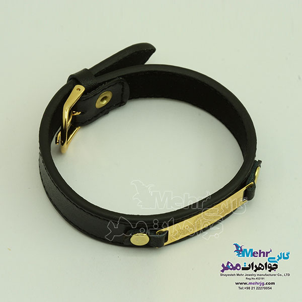 دستبند طلا و چرم - طرح و ان یکاد