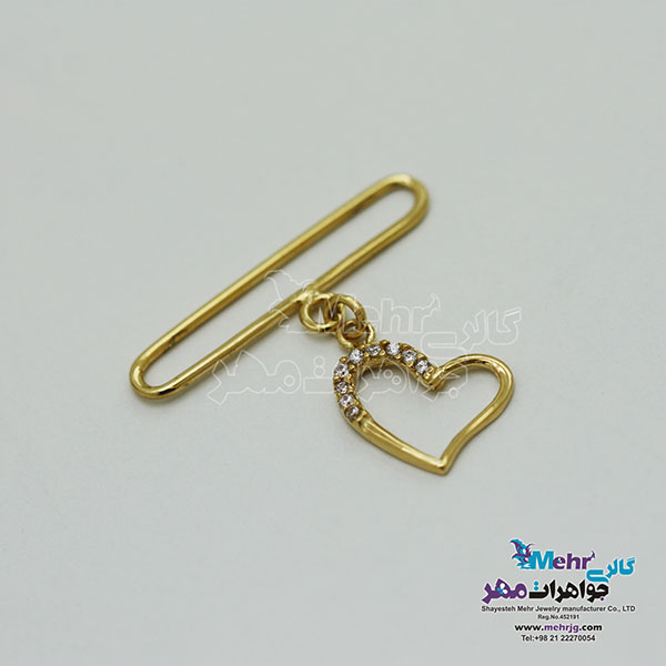 آویز ساعت طلا - طرح قلب