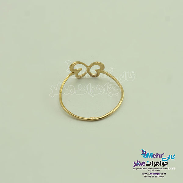 انگشتر طلا - طرح پروانه