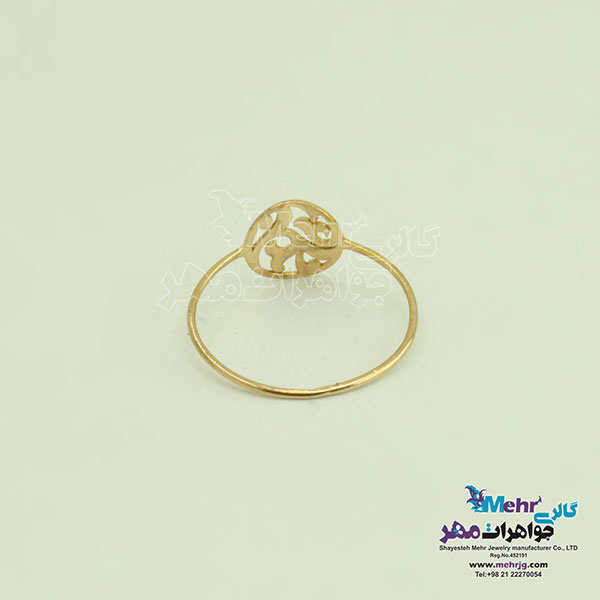 انگشتر طلا - طرح گل