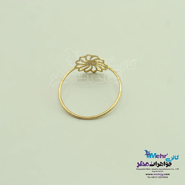 انگشتر طلا - طرح گل
