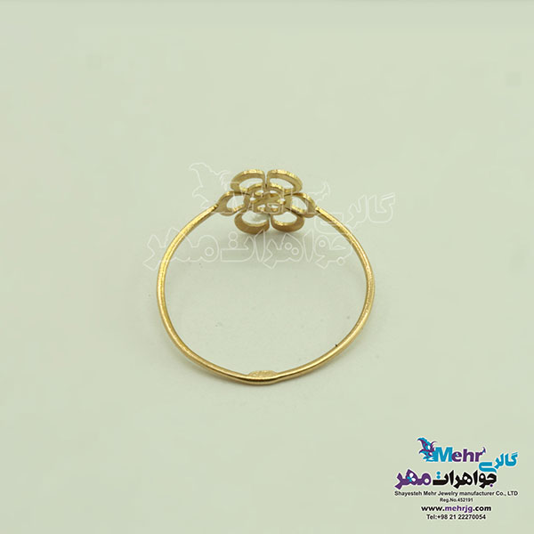 انگشتر طلا - طرح گل