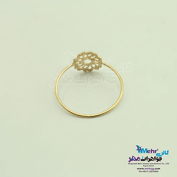 انگشتر طلا - طرح گل
