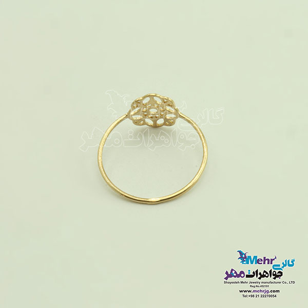 انگشتر طلا - طرح گل